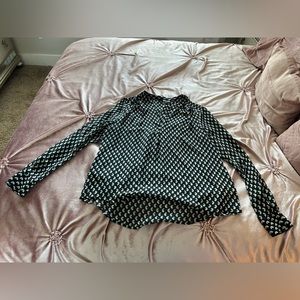 Bebe Long Sleeve V-Neck Blouse